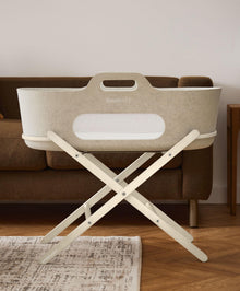 SnuzBaskit Barley Moses Basket & Cashmere Stand - Barley/Cashmere