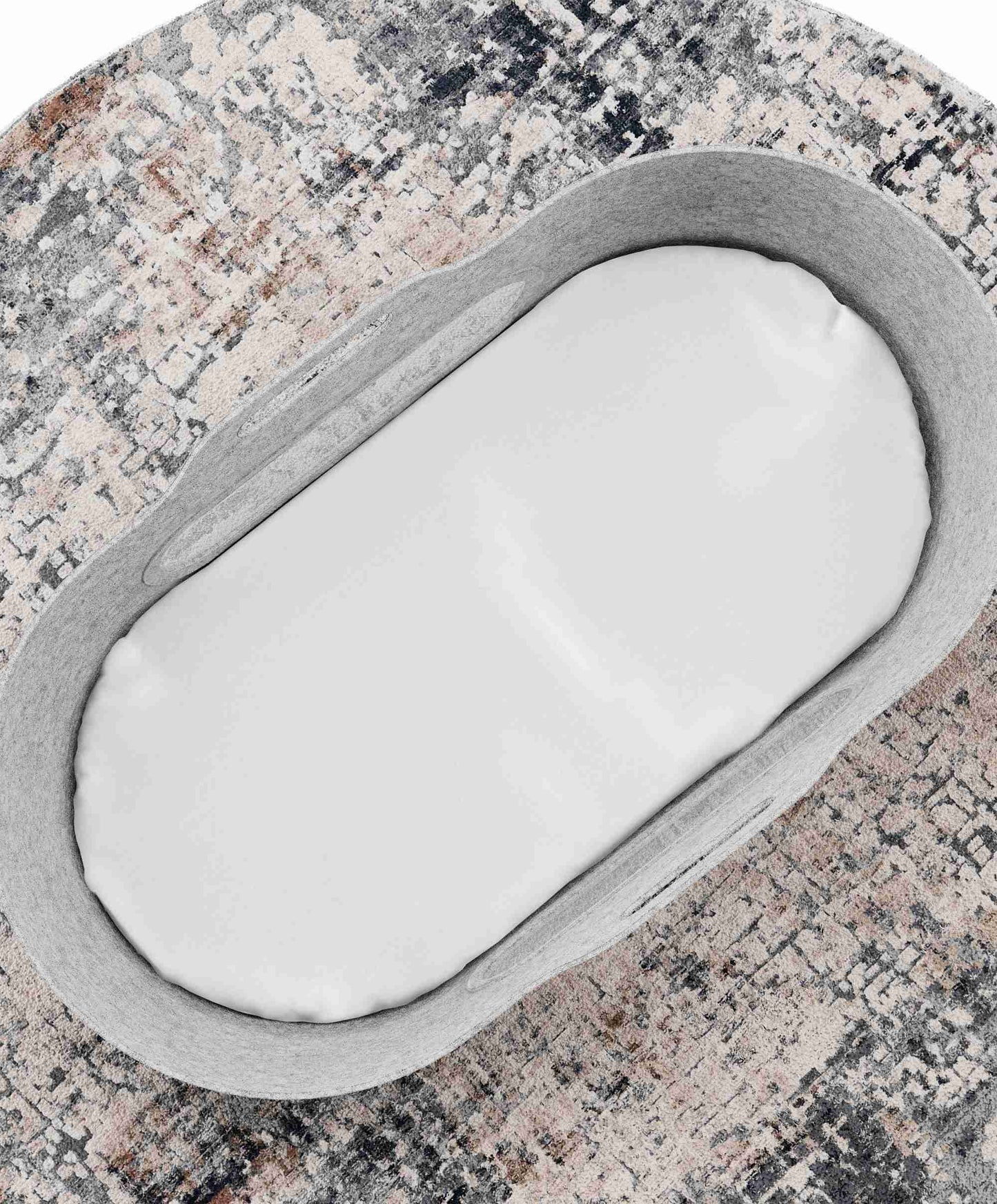 SnuzBaskit Moses Basket & Stand - Light Grey/ Natural