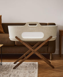 SnuzBaskit Moses Basket & Stand - Barley/Walnut