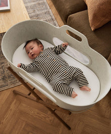 SnuzBaskit Moses Basket & Stand - Barley/Walnut