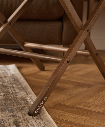 SnuzBaskit Moses Basket & Stand - Graphite/Walnut